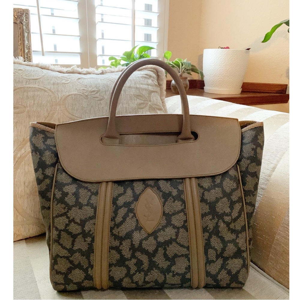 Yves Saint Laurent Vintage giraffe pattern weekender bag
